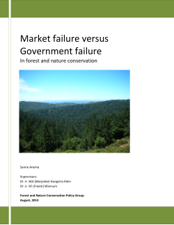 Market failure versus Government failure - Wageningen UR E