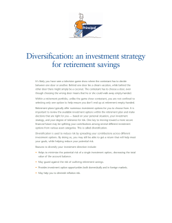Diversification: an investment strategy for retirement savings