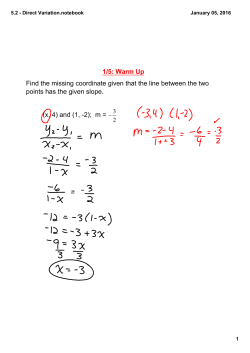 5.2 - Direct Variation.notebook