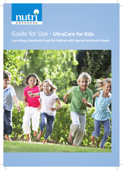 Guide for Use - UltraCare for Kids