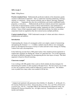 1 MP3, Grade 5 Task: Filling Boxes Practice standard focus