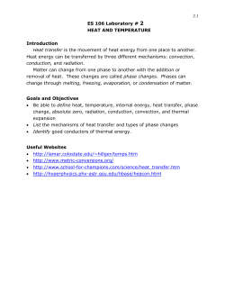 Lab 2 Heat and Temperature