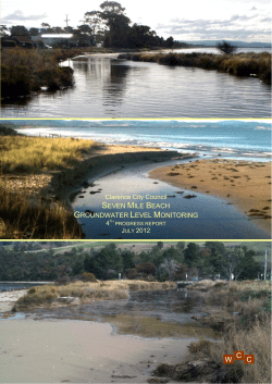 seven mile beach groundwater level monitoring