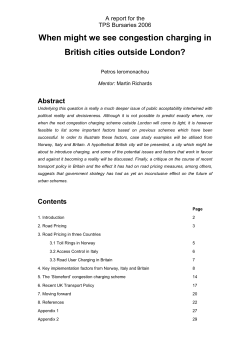 When might we see congestion charging in British cities