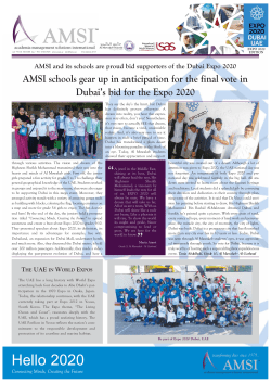 Expo 2020 Newsletter - Al Mawakeb School