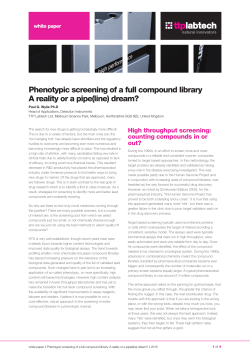 Phenotypic screening of a full compound library A