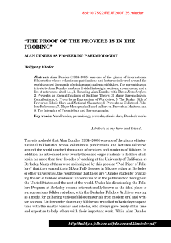 the proof of the proverb is in the probing