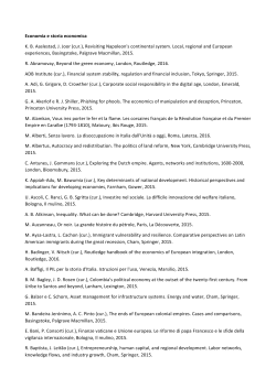 Economia e storia economica KB Aaslestad, J. Joor (cur.), Revisiting