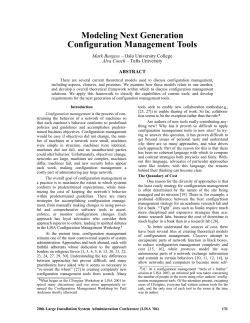 Modeling Next Generation Configuration Management Tools