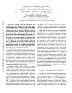A majority gate with chiral magnetic solitons