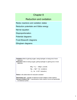 Chapter 8 Reduction and oxidation