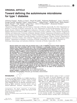 Toward defining the autoimmune microbiome for type 1 diabetes