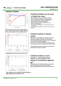 Cellufine Sulfate Cellufine Sulfate can be used at high flow rates
