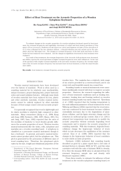 Effect of Heat Treatment on the Acoustic Properties of a Wooden