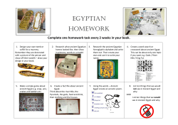 EGYPTIAN HOMEWORK