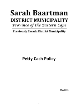 Petty Cash Policy