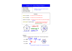 Section 11.6 ~ Areas of Regular Polygons