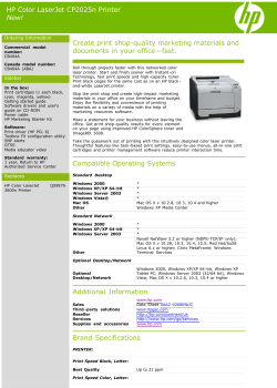 HP Color LaserJet CP2025n Printer New! Create print shop