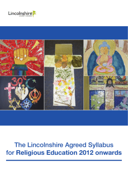 Lincolnshire Agreed Syllabus 2012