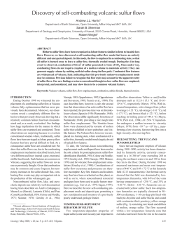 Discovery of self-combusting volcanic sulfur flows