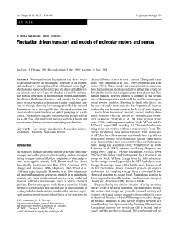 Fluctuation driven transport and models of molecular motors and