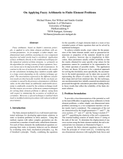 On Applying Fuzzy Arithmetic to Finite Element