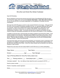 Hit-a-thon and Home Run Derby Fundraiser