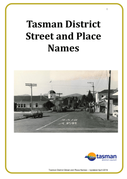 Tasman District Street and Place Names