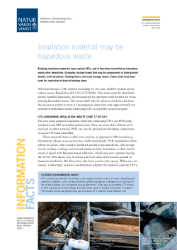 Insulation material may be hazardous waste