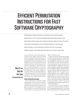 Efficient permutation instructions for fast software