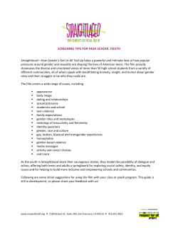 SCREENING TIPS FOR HIGH SCHOOL YOUTH