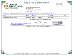 KC# 3069485 - 1 The following products sold by Pacific Royal Basic