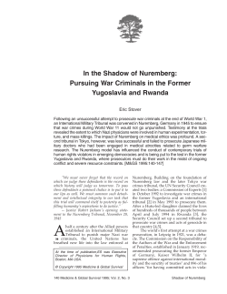 In the Shadow of Nuremberg - International Physicians for the