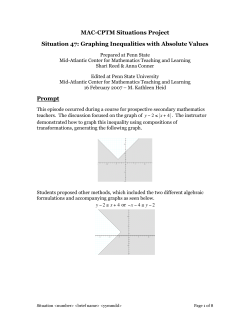 Graphing Inequalities with Absolute Values Prompt