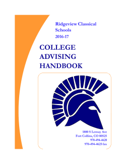 handbook 2014-15 (2) - Ridgeview Classical Schools