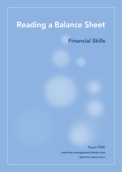Reading a Balance Sheet - Free Management eBooks