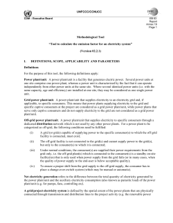 Tool to calculate the emission factor for an electricity - CDM