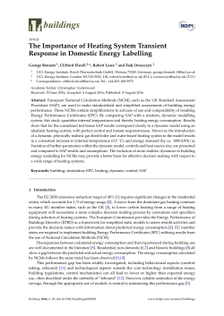 The Importance of Heating System Transient Response in Domestic