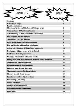Exam Help - Revision Techniques Booklet