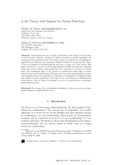 A Set Theory with Support for Partial Functions