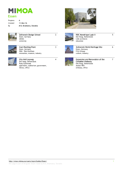 2 . Zollverein Design School . 3 . Coal Washing Plant . 4 . City Hall