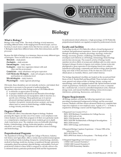 Biology - University of Wisconsin