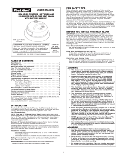 First Alert HD6135FB Installation