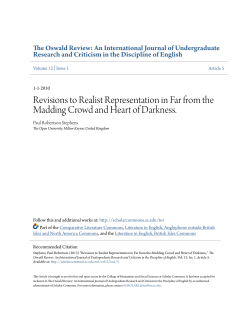 Revisions to Realist Representation in Far from the Madding Crowd