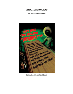 basic food hygiene - Keyworth Parish Council
