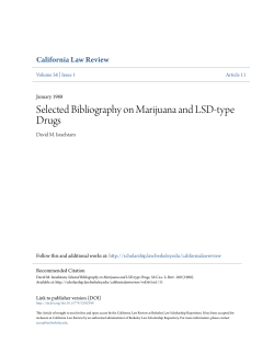 Selected Bibliography on Marijuana and LSD