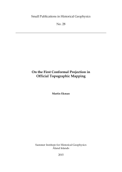 On the First Conformal Projection in Official Topographic Mapping