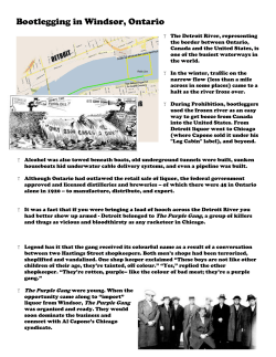 Bootlegging in Windsor, Ontario