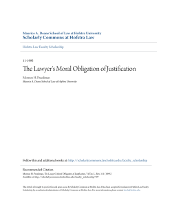 The Lawyer`s Moral Obligation of Justification