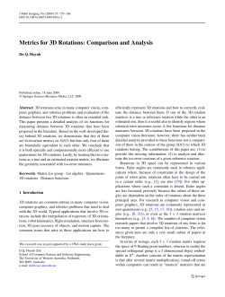Metrics for 3D Rotations: Comparison and Analysis